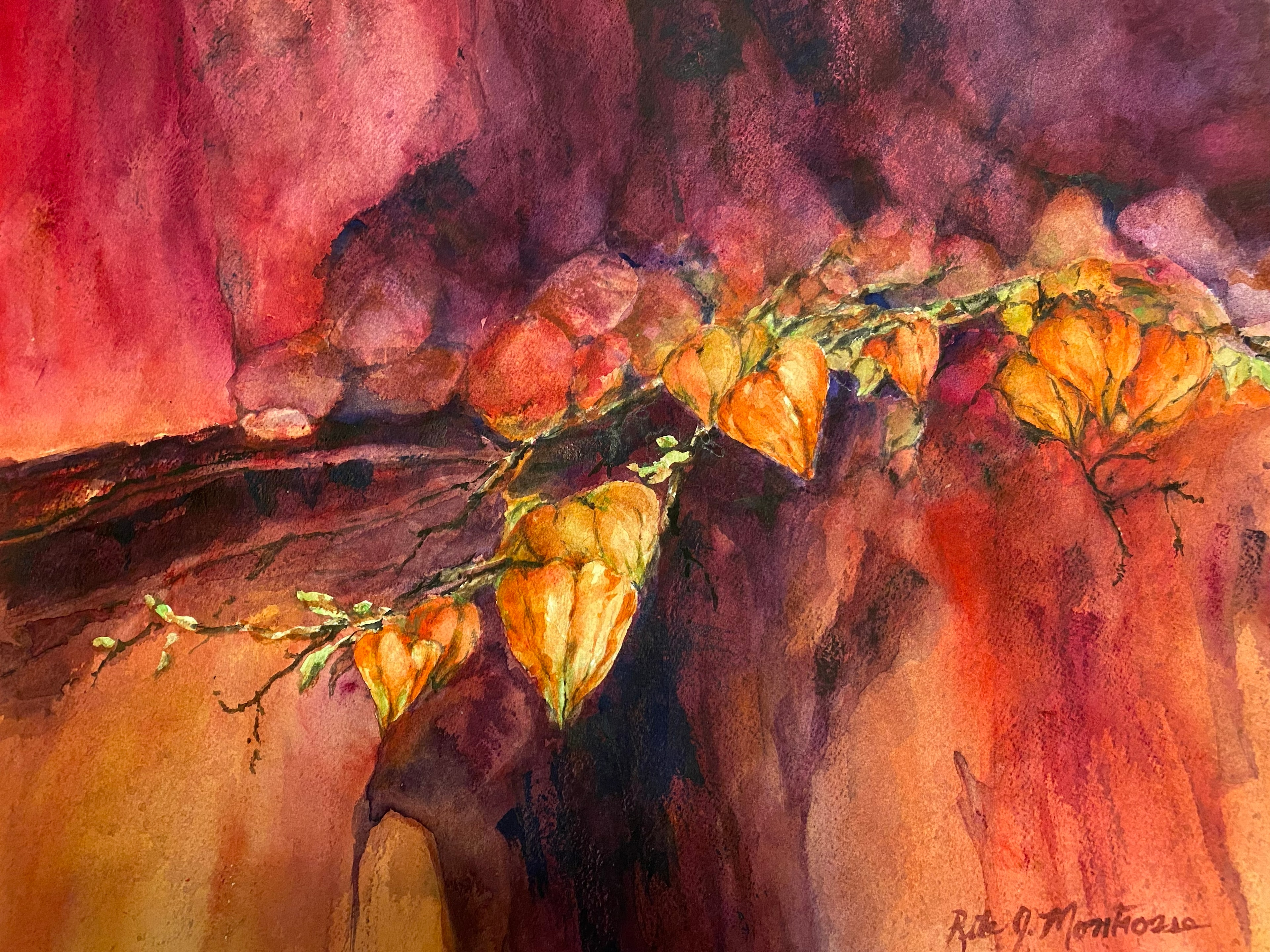 Among the Rubble — Watercolor on paper by Rita Montrosse, fine art painter